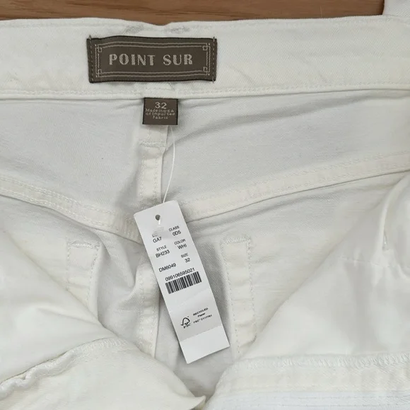 NWT J. Crew Pont Sur high waist, wide leg, white denim jeans, size 32 - Picture 7 of 14